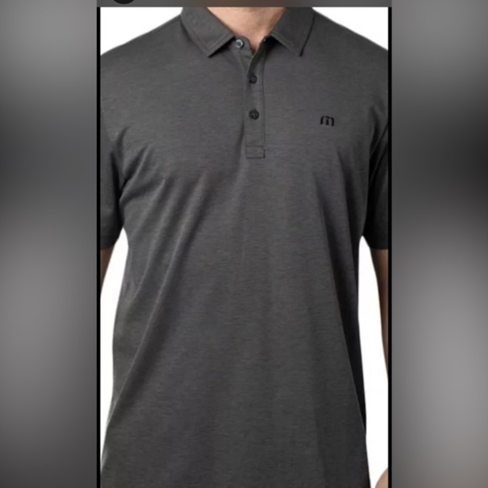 New Travis Mathew Langley Golf Polo Small Gray TM Embroidered Logo
